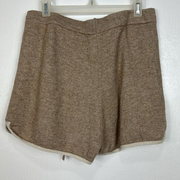 MOTF Cashmere Blend Knitted Drawstring Closure Contrast Trim Shorts Size M - Picture 2 of 7